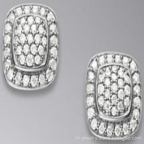 Chandelier Earrings, Material is Sterling Silver Inlay Rhinestone